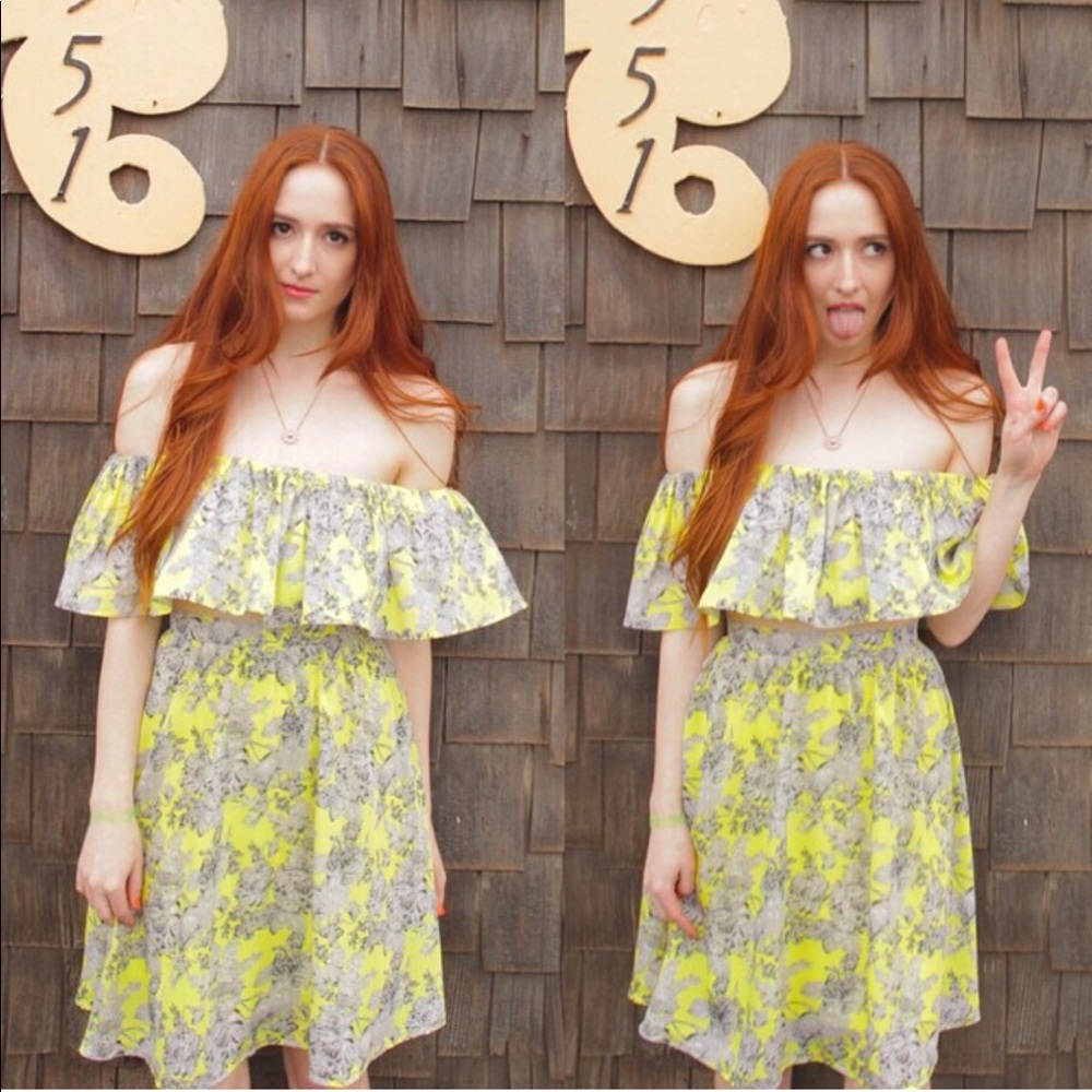 Lucy Paris Flutter Crop Top + Skirt Set